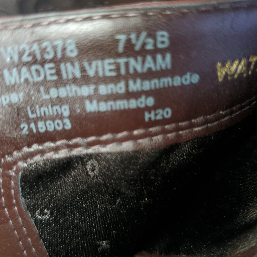 COLE HAAN Women’s Size 7.5  Brown Newburg Newcastle Waterproof Boot Leather - Picture 7 of 8